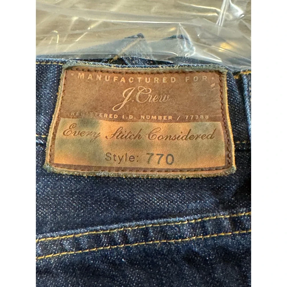 J‎ Crew 770 Straight Fit Dark Wash Denim Jeans Mens W29 L32 selvage